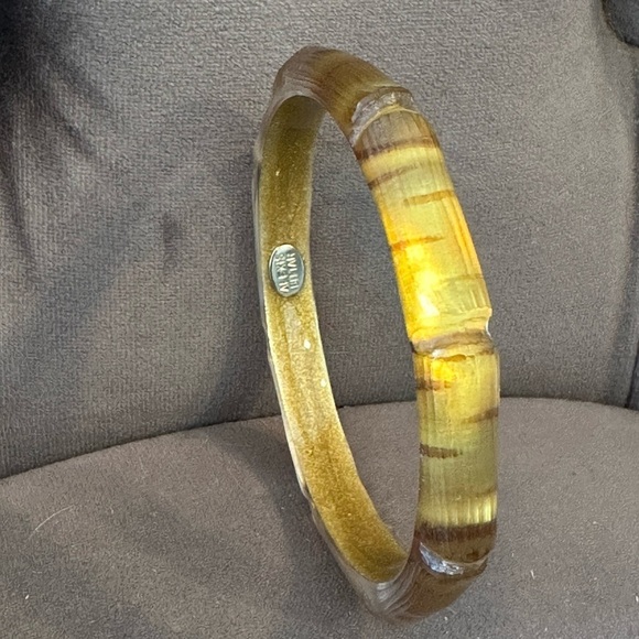 Alexis Bittar Jewelry - Alexis Bittar Golden Bamboo Lucite Bangle Bracelet